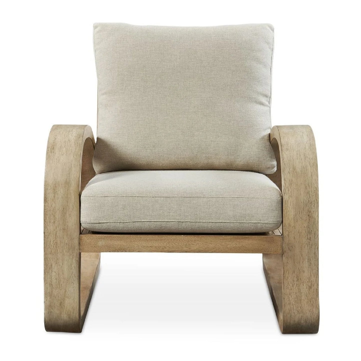 Luxury Mango Wood Framed Accent Chair European Style for Villa
