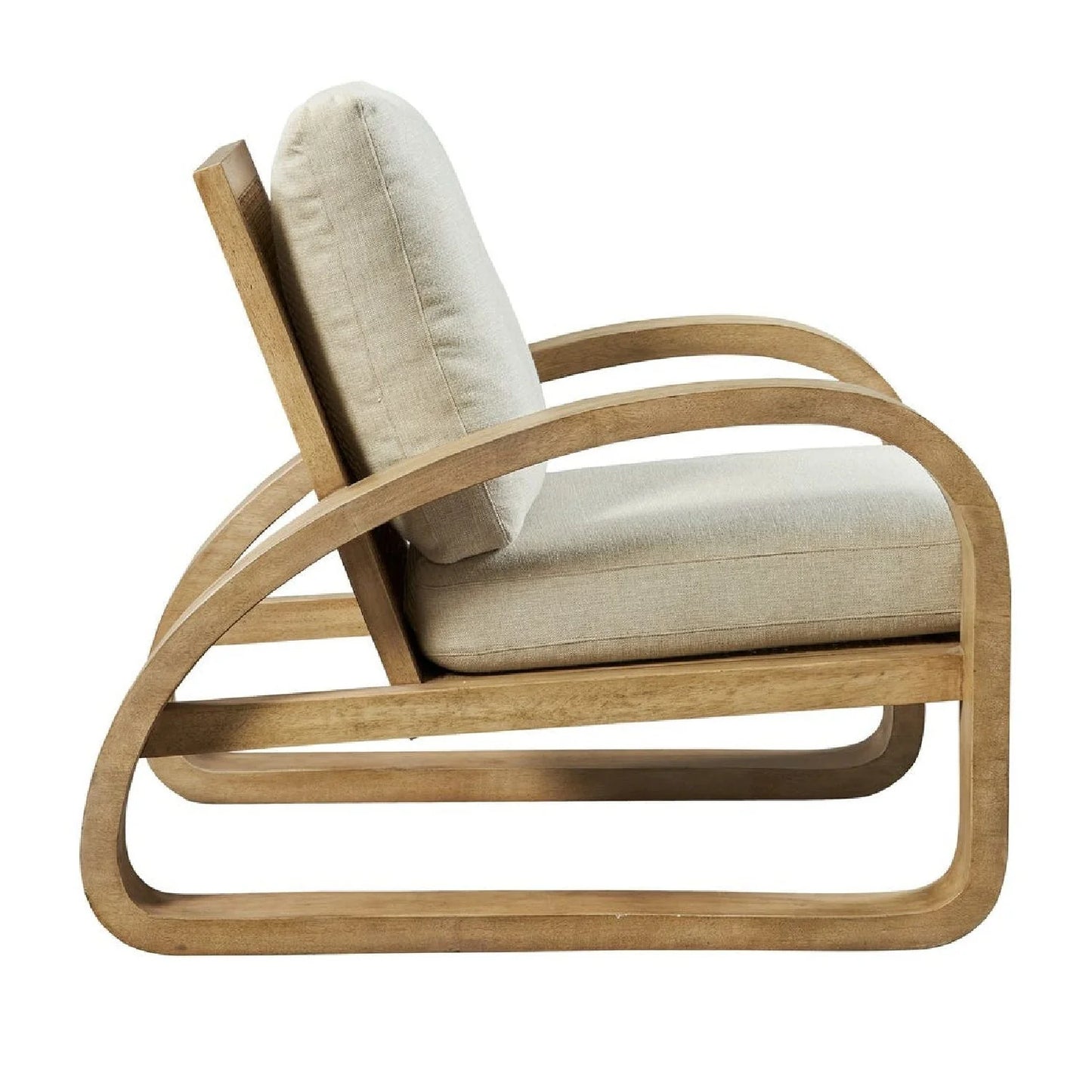 Luxury Mango Wood Framed Accent Chair European Style for Villa