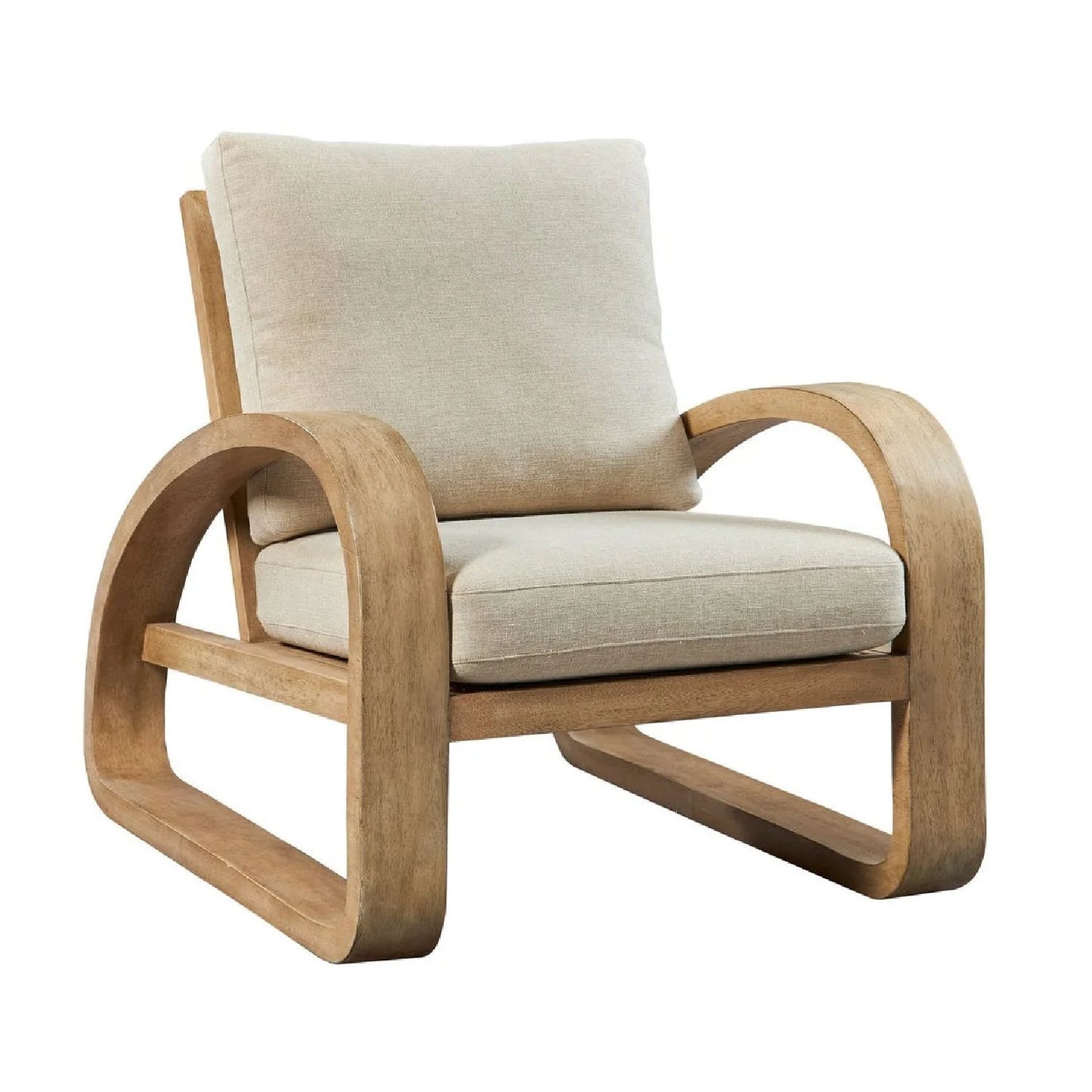 Luxury Mango Wood Framed Accent Chair European Style for Villa
