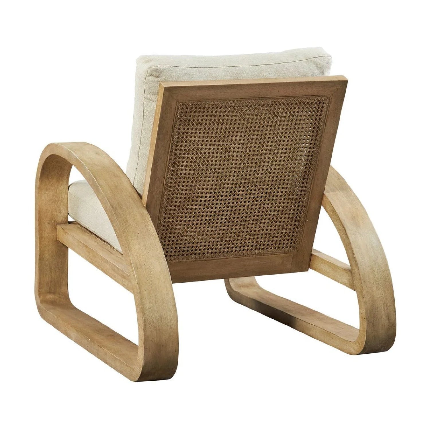 Luxury Mango Wood Framed Accent Chair European Style for Villa