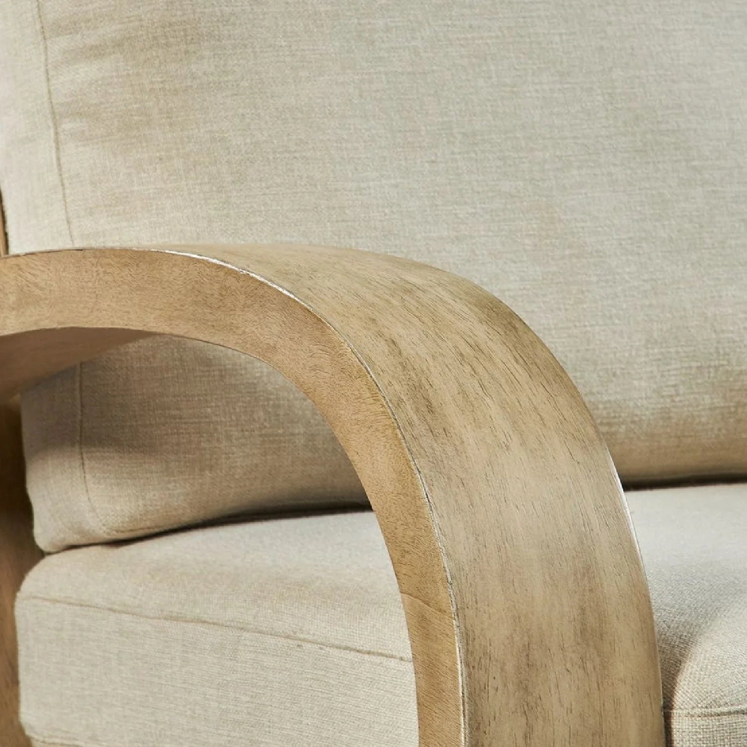 Luxury Mango Wood Framed Accent Chair European Style for Villa