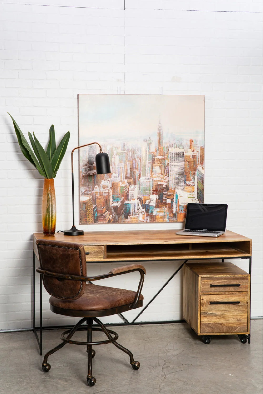Luxury Mango Wood Modern Desk European Style for Villa