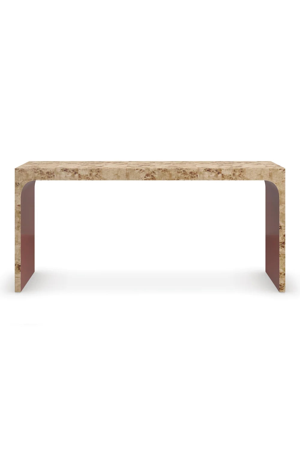 Luxury Mappa Burl Console Table Modern Italian Style for Villa