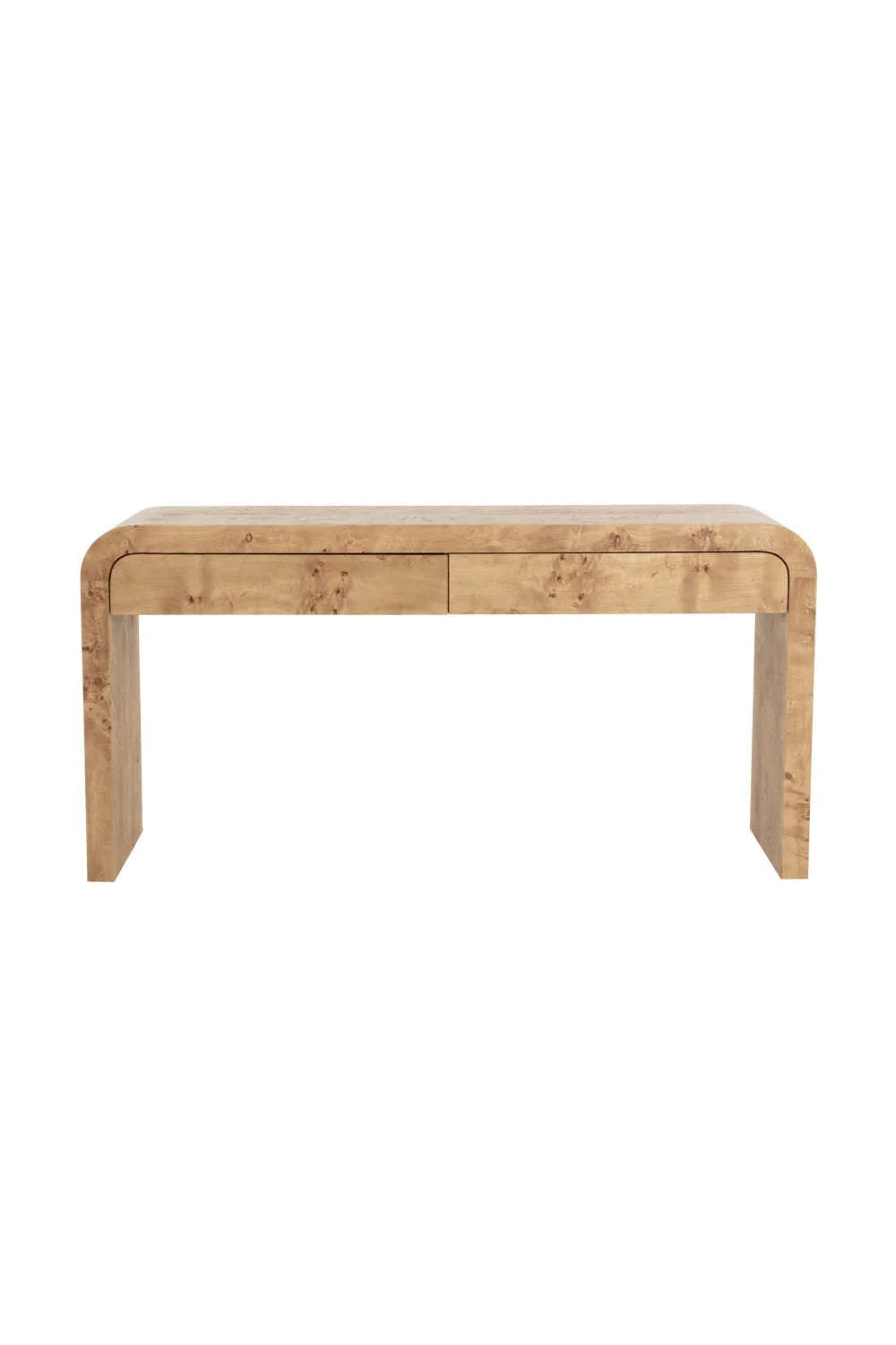 Luxury Mappa Burl Veneer Console Table Modern Italian Style for Villa