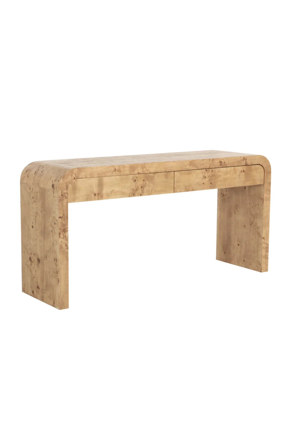 Luxury Mappa Burl Veneer Console Table Modern Italian Style for Villa