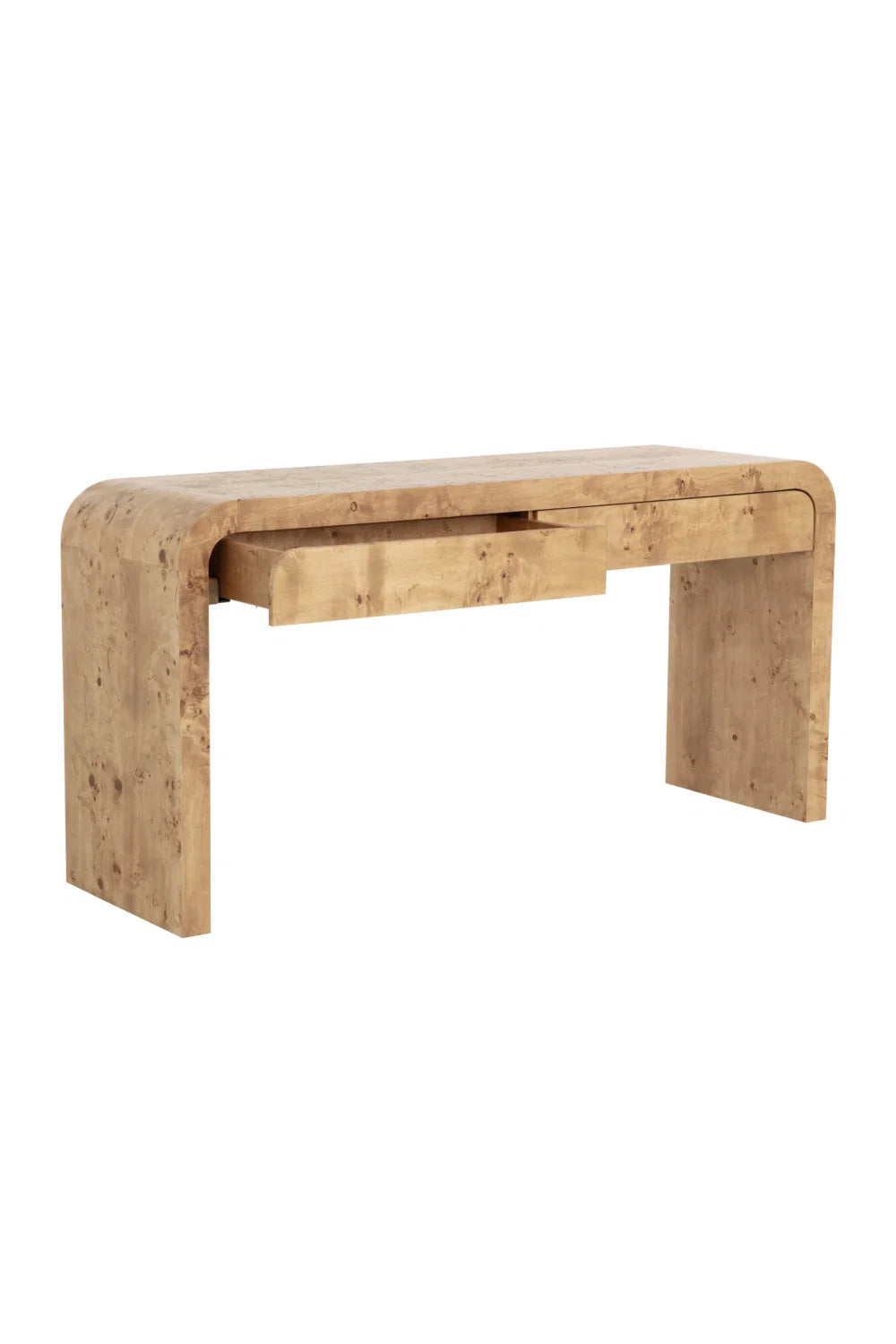 Luxury Mappa Burl Veneer Console Table Modern Italian Style for Villa