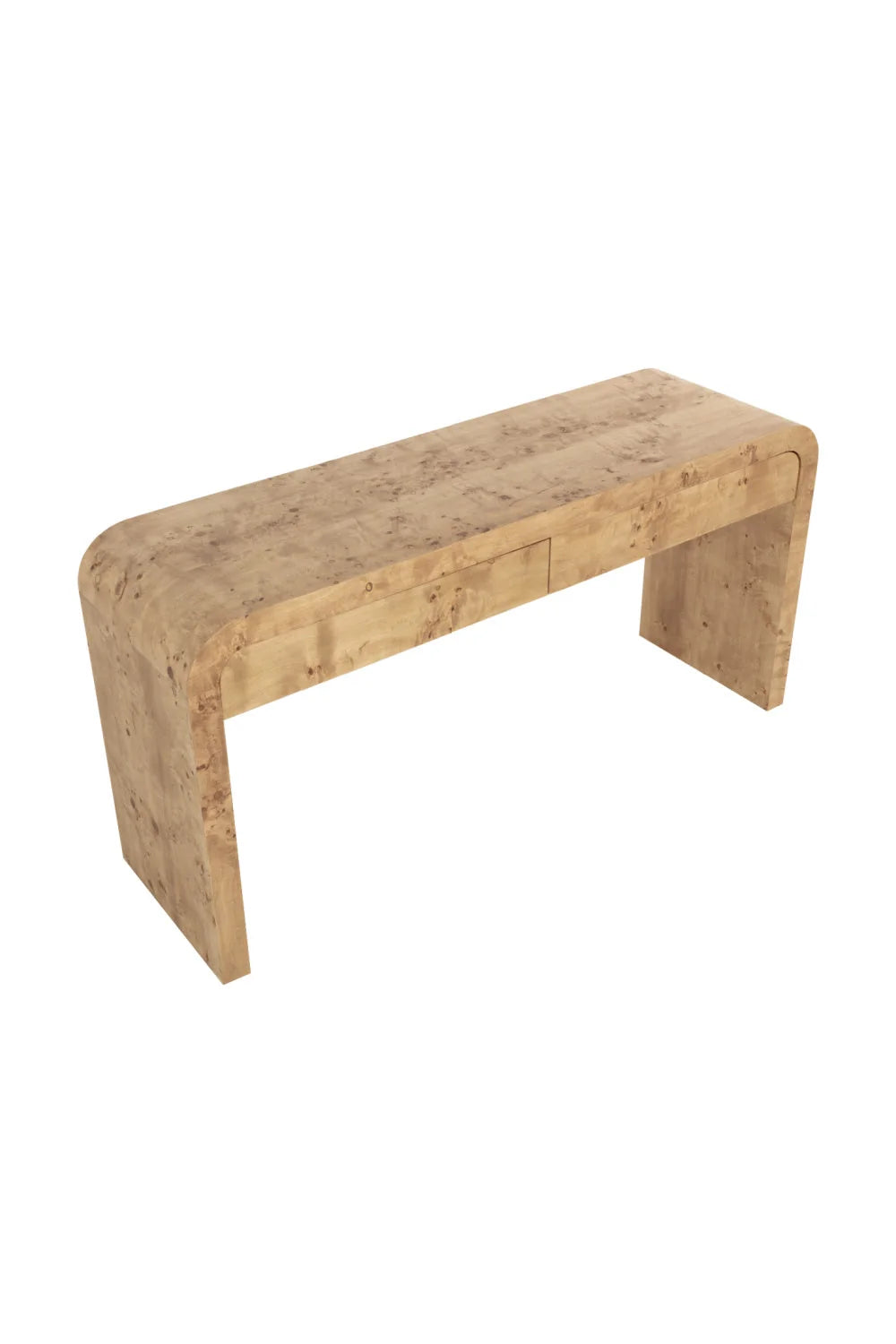 Luxury Mappa Burl Veneer Console Table Modern Italian Style for Villa