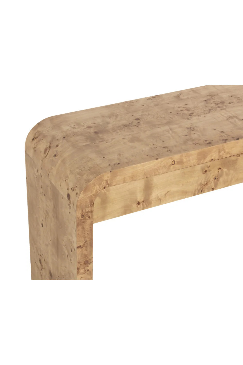 Luxury Mappa Burl Veneer Console Table Modern Italian Style for Villa