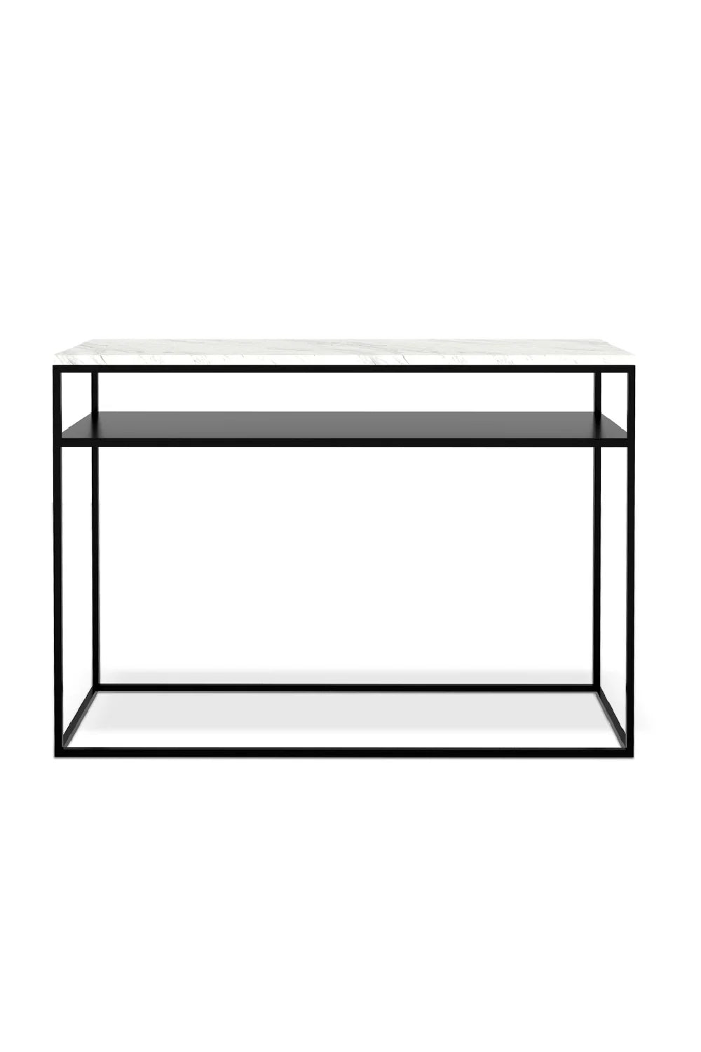 Luxury Marble 2-Level Console Table Modern Italian Style for Villa