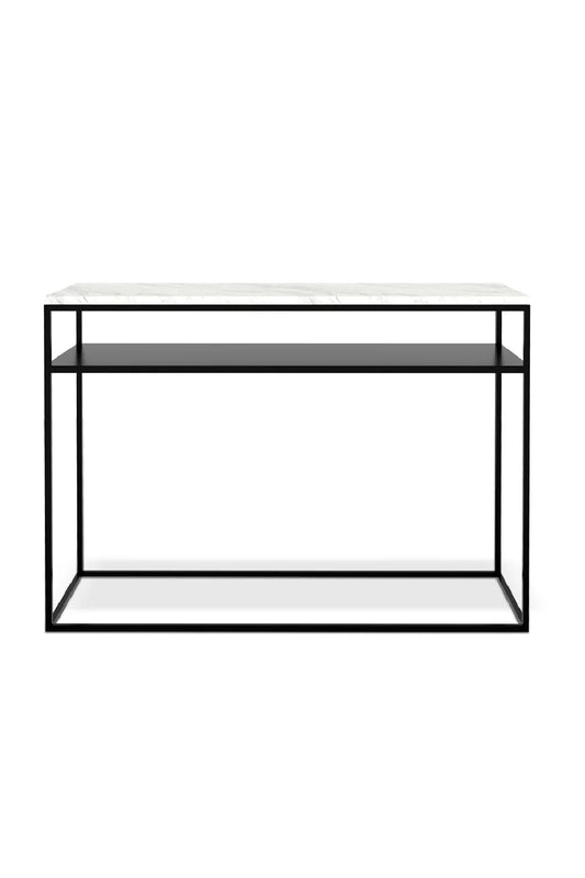 Luxury Marble 2-Level Console Table Modern Italian Style for Villa