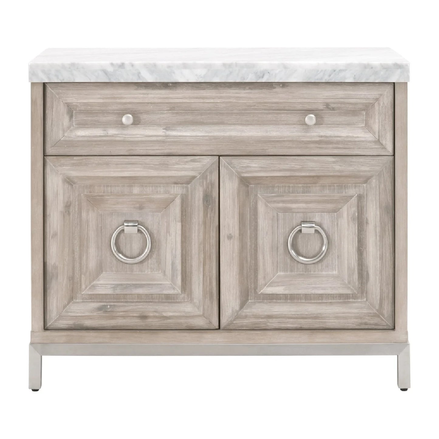 Luxury Marble Acacia Media Cabinet Modern Italian Style for Villa