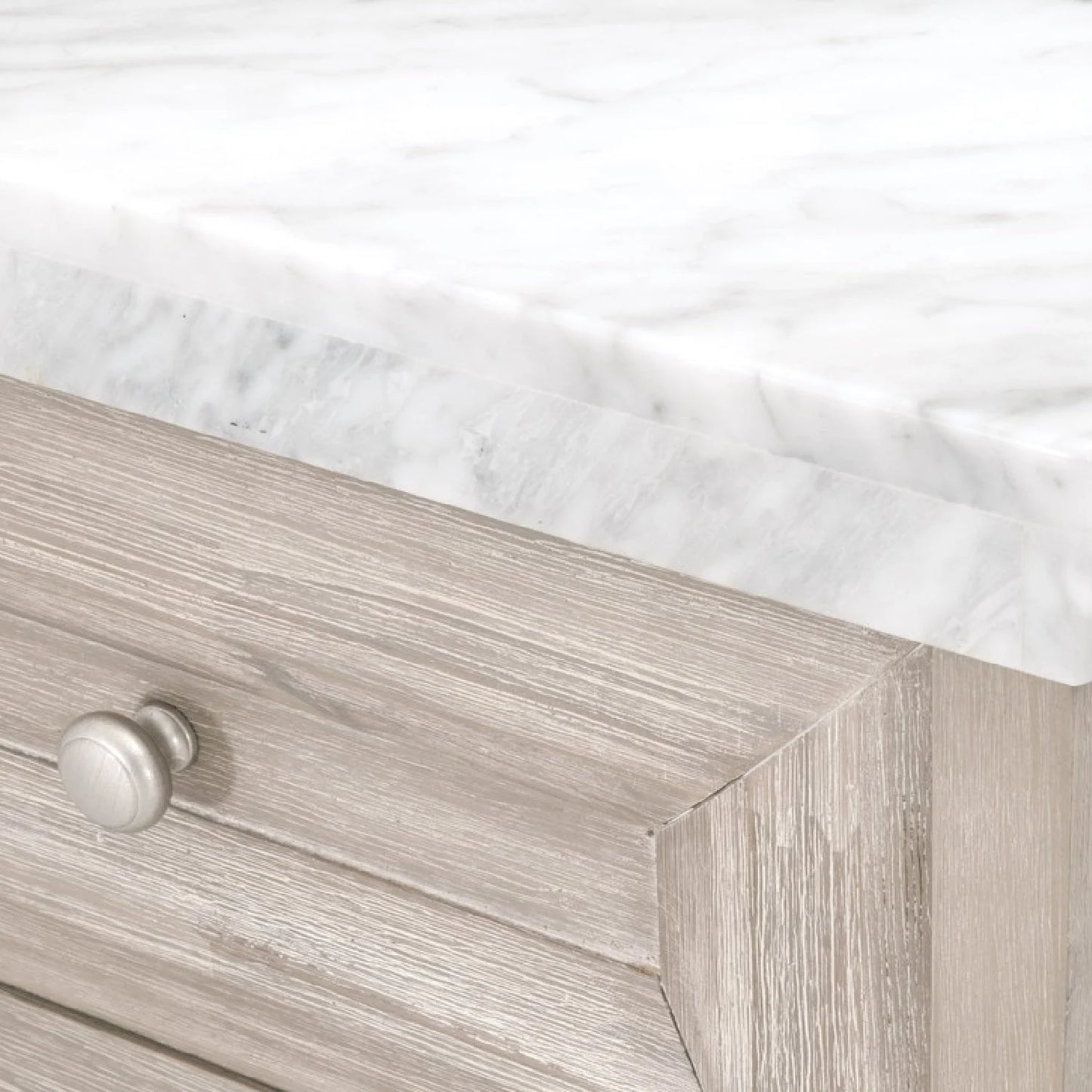 Luxury Marble Acacia Media Cabinet Modern Italian Style for Villa