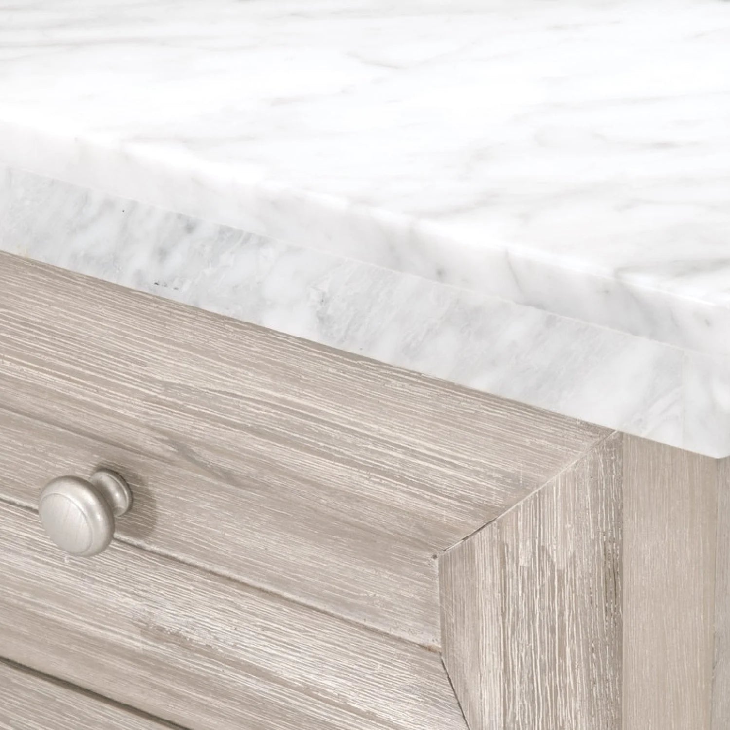 Luxury Marble Acacia Media Cabinet Modern Italian Style for Villa