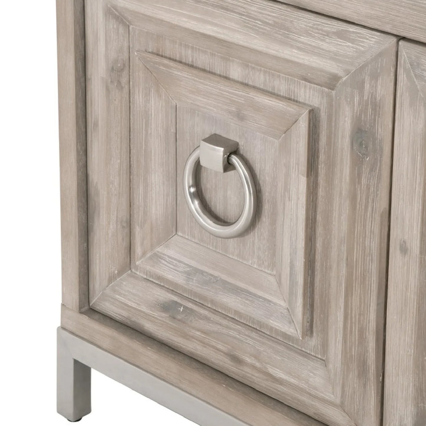 Luxury Marble Acacia Media Cabinet Modern Italian Style for Villa