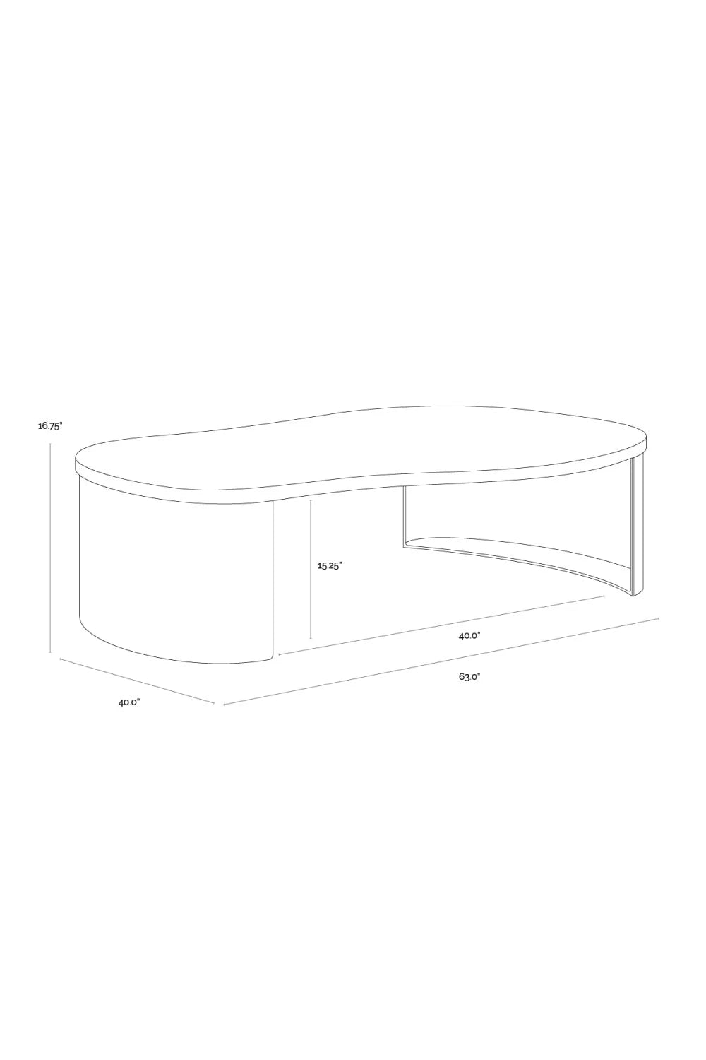 Luxury Marble Freeform Coffee Table Modern Italian Style for Villa