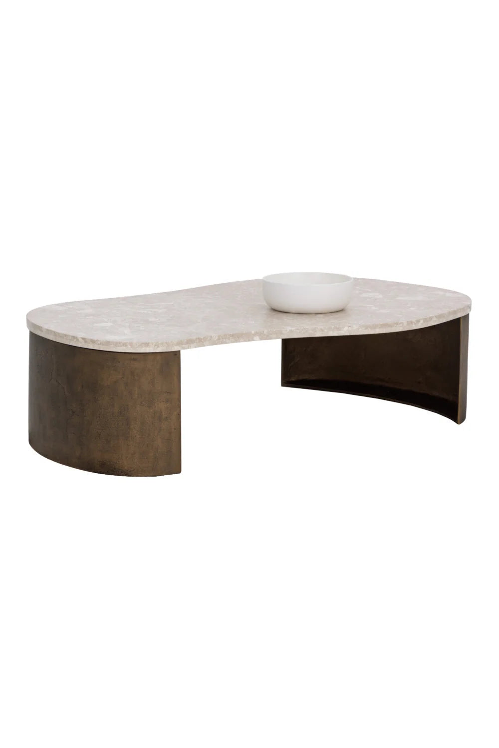 Luxury Marble Freeform Coffee Table Modern Italian Style for Villa