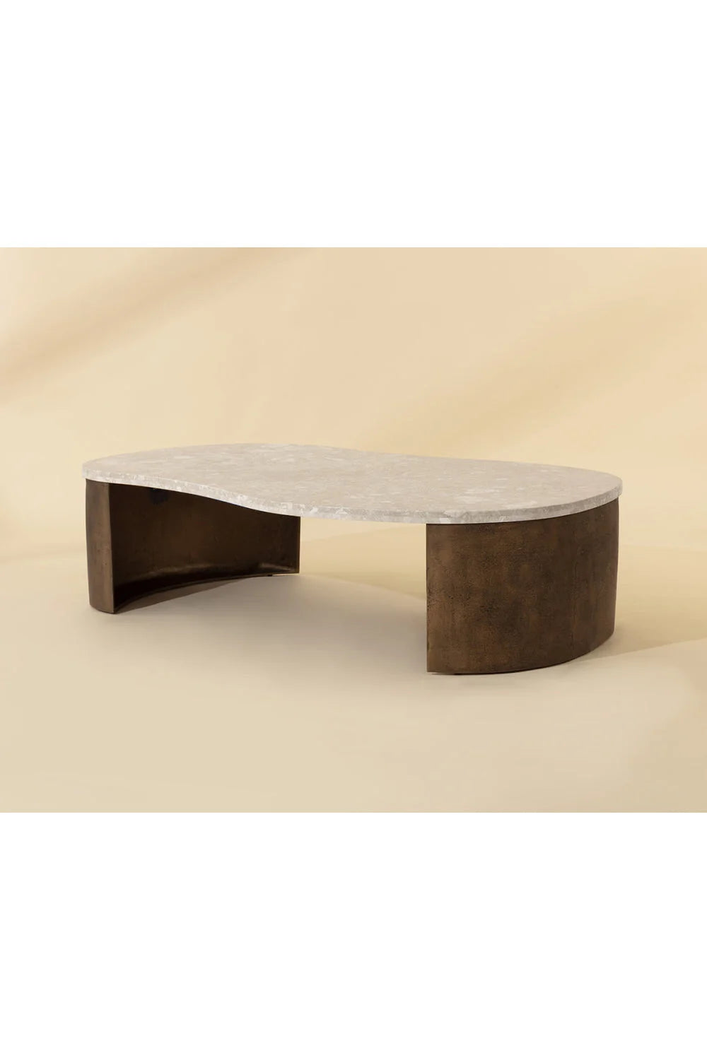 Luxury Marble Freeform Coffee Table Modern Italian Style for Villa
