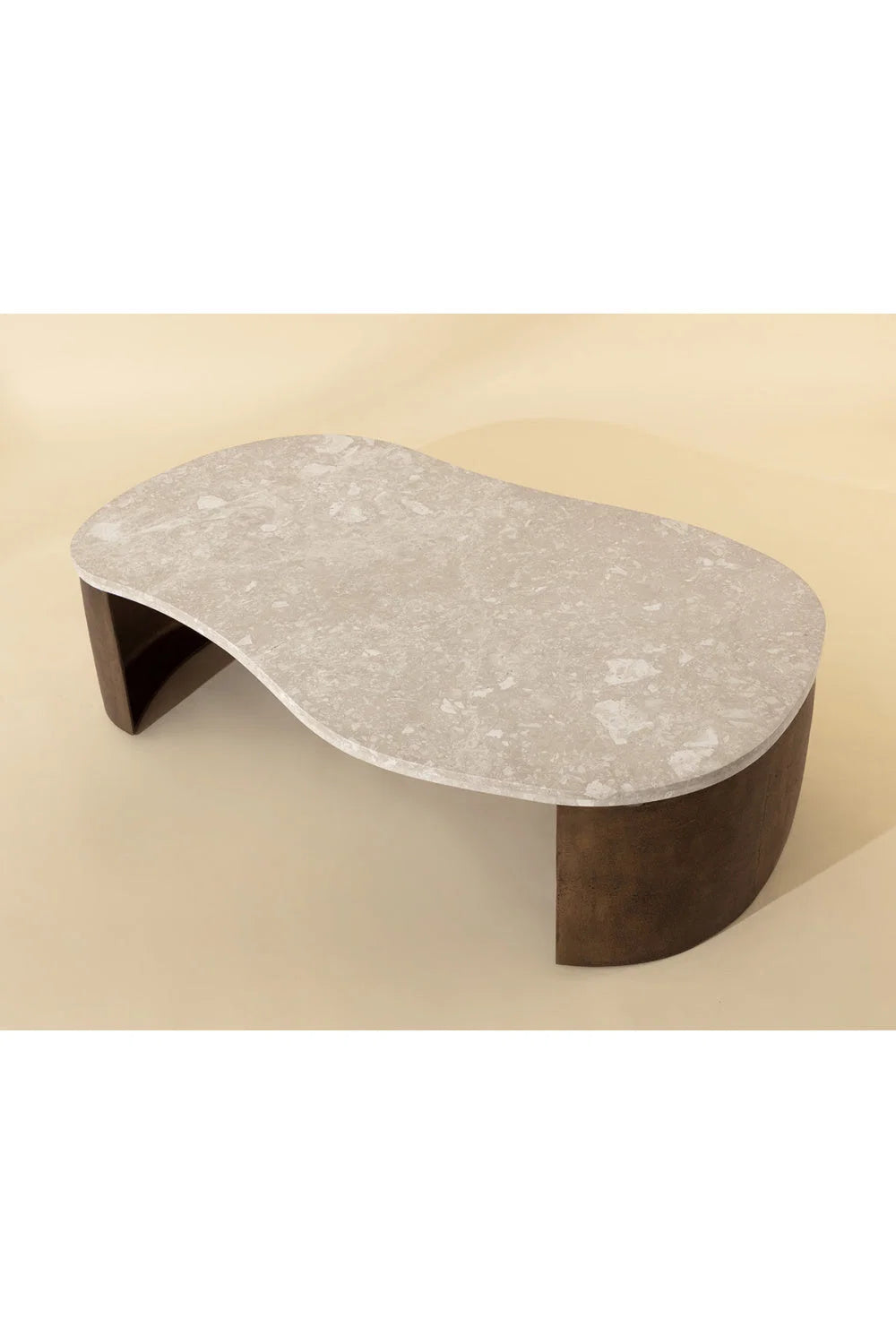 Luxury Marble Freeform Coffee Table Modern Italian Style for Villa