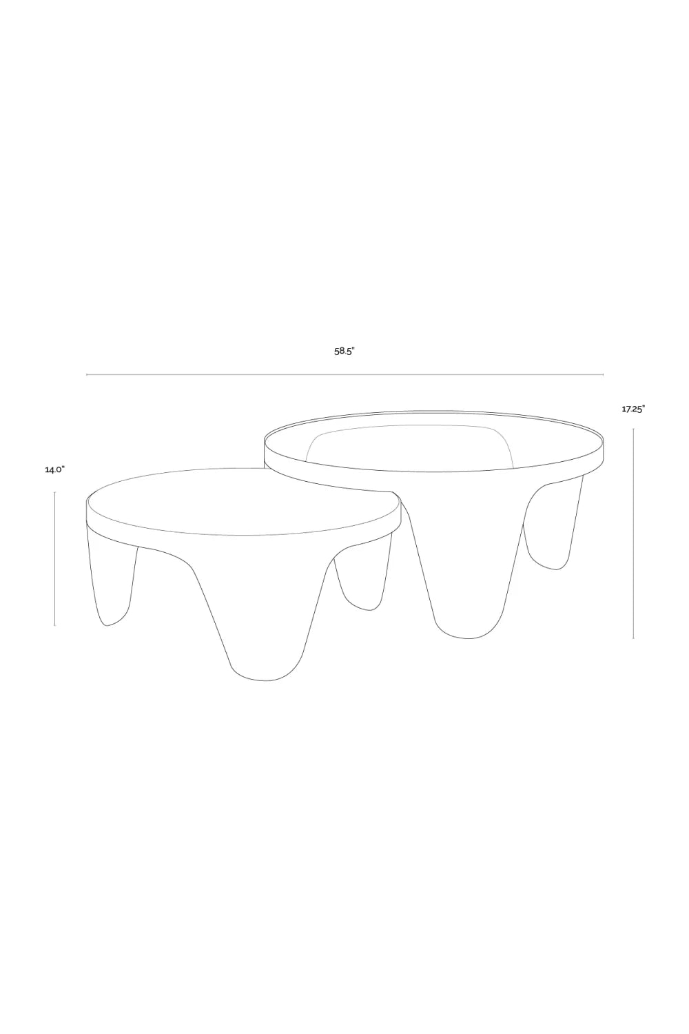 Luxury Marble Gold Round Nesting Coffee Table Modern Italian Style for Villa
