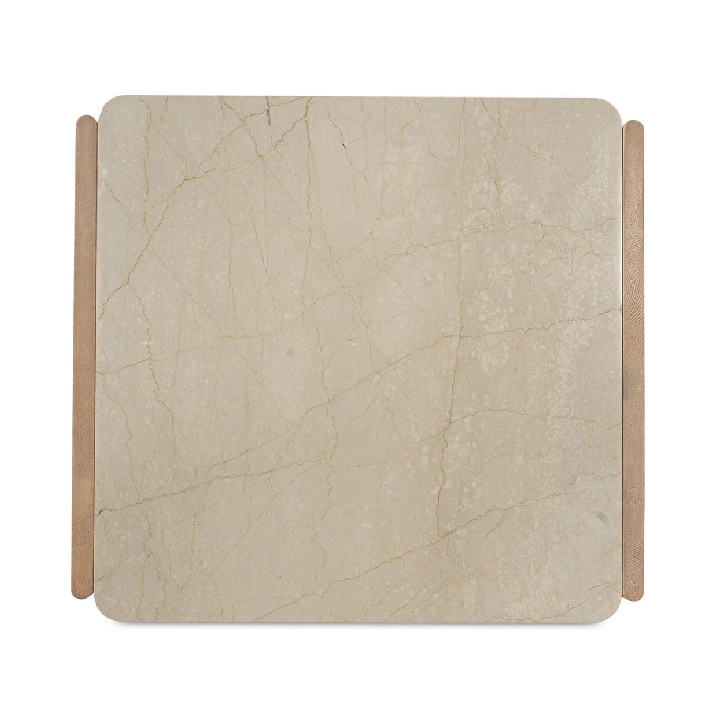 Luxury Marble Inset Oak Coffee Table Modern Italian Style for Villa