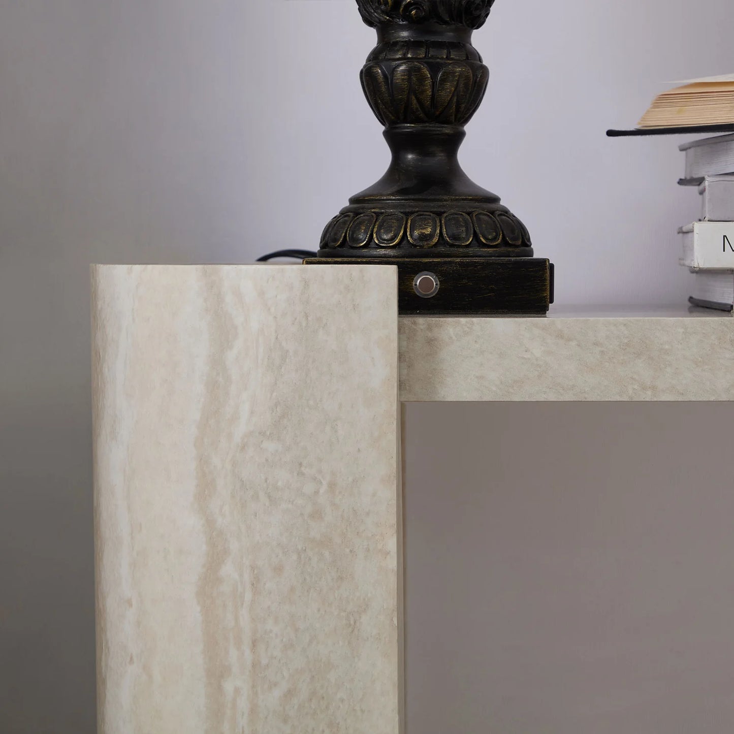 Luxury Marble Look Console Table Modern Italian Style for Villa