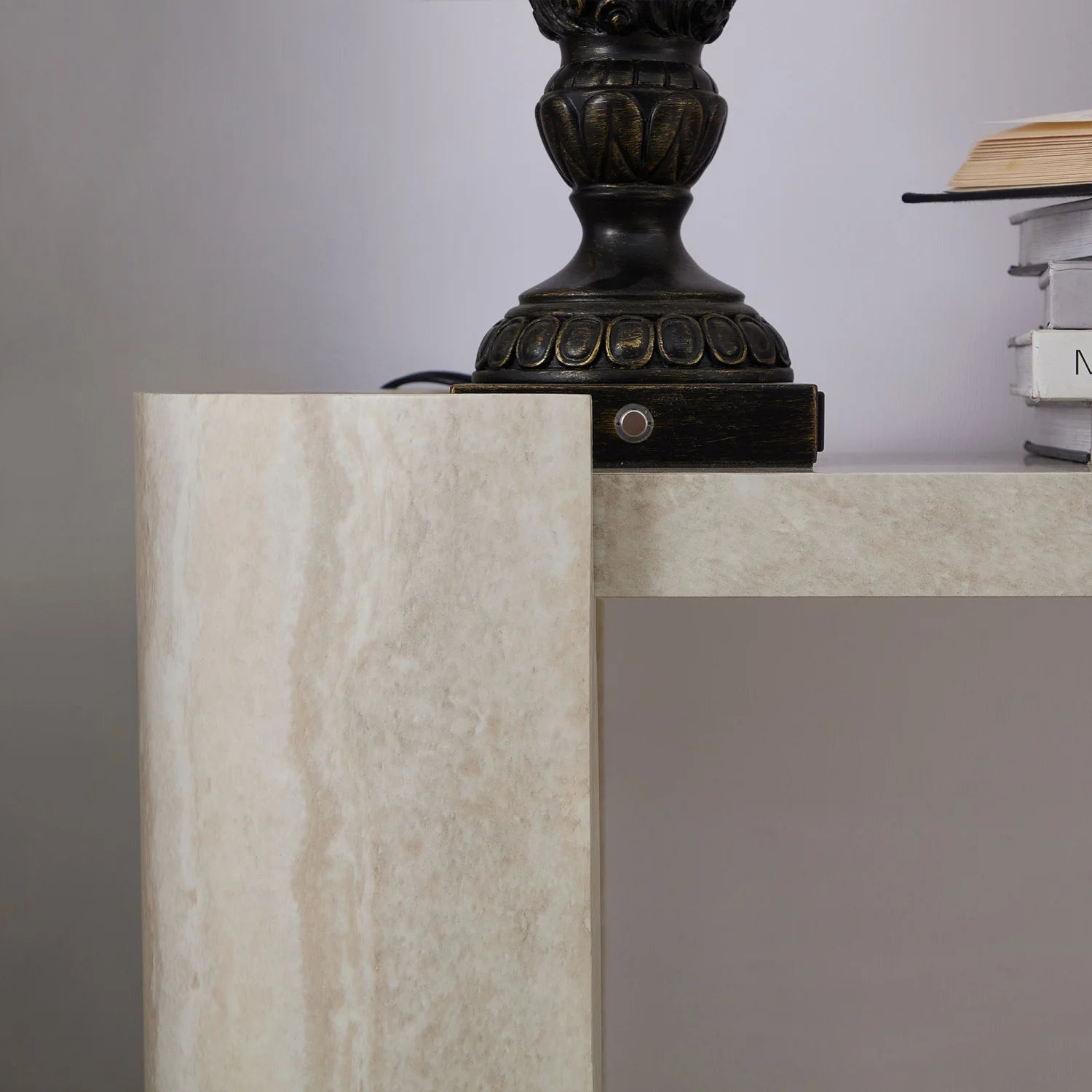 Luxury Marble Look Console Table Modern Italian Style for Villa