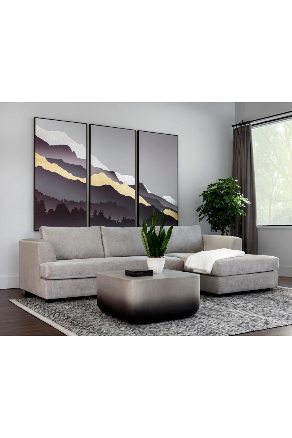 Luxury Marble Look Square Coffee Table Modern Italian Style for Villa