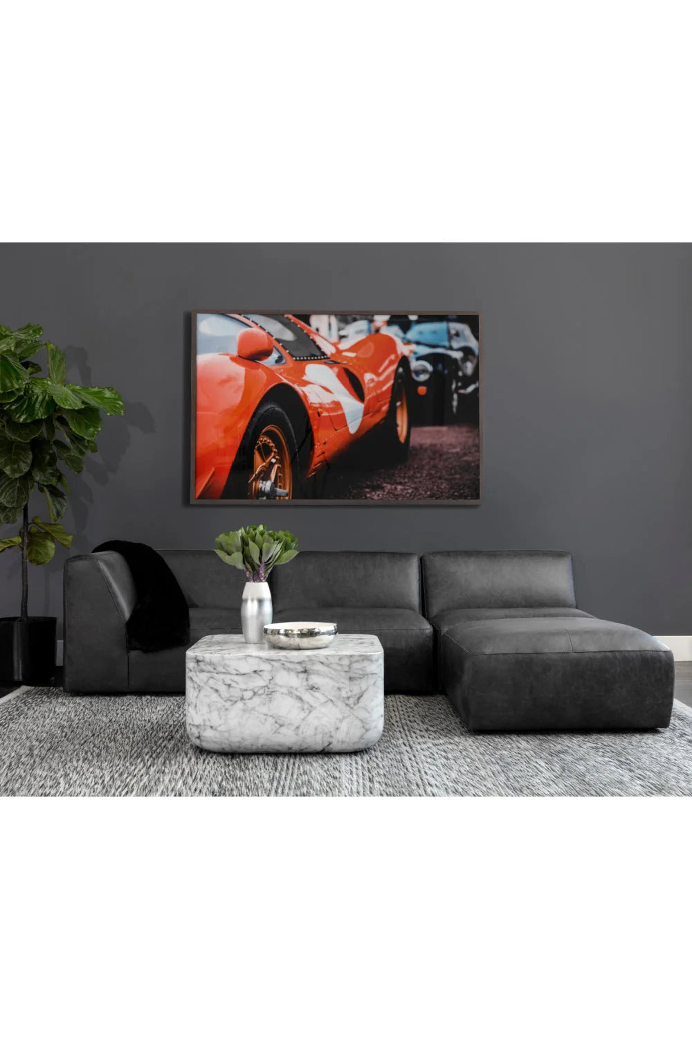 Luxury Marble Look Square Coffee Table Modern Italian Style for Villa