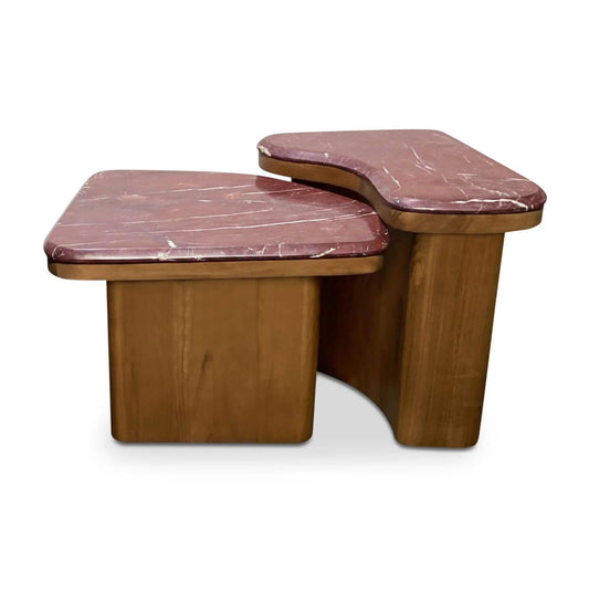 Luxury Marble Nesting Coffee Table Modern Italian Style for Villa