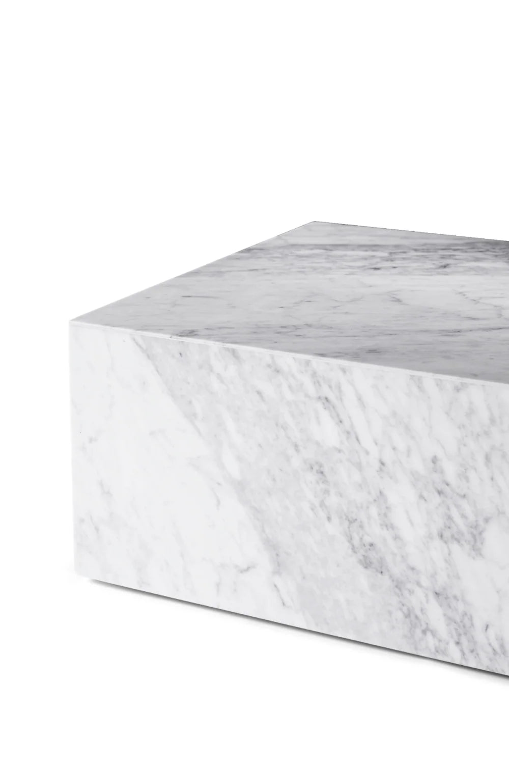 Luxury Marble Plinth Coffee Table Modern Italian Style for Villa