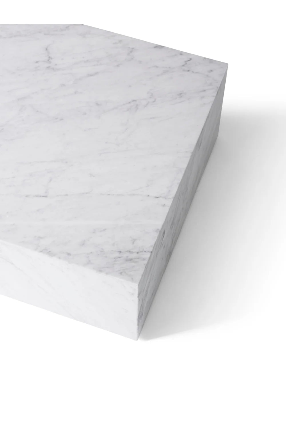 Luxury Marble Plinth Coffee Table Modern Italian Style for Villa