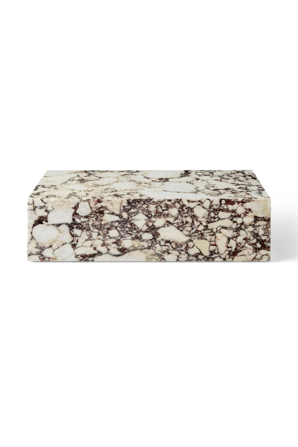 Luxury Marble Plinth Coffee Table Modern Italian Style for Villa