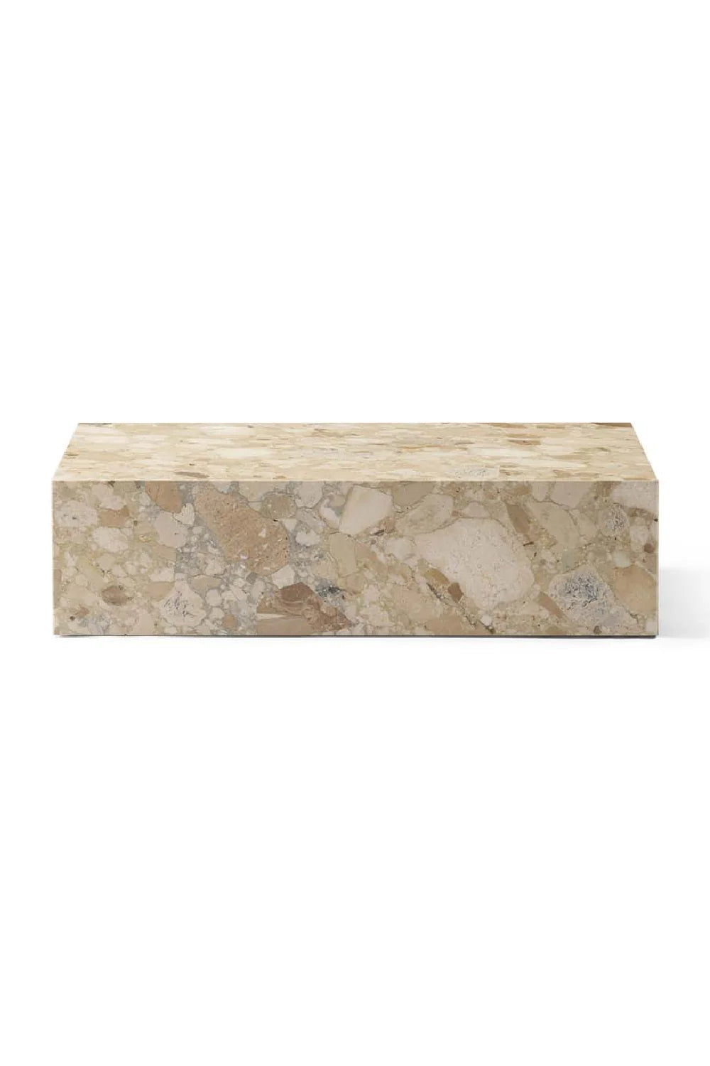 Luxury Marble Plinth Coffee Table Modern Italian Style for Villa