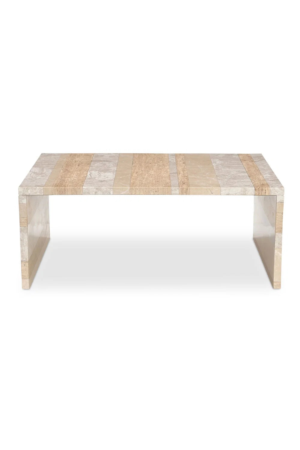 Luxury Marble Rectangular Coffee Table Modern Italian Style for Villa