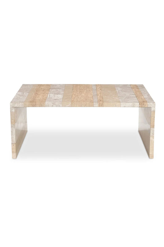 Luxury Marble Rectangular Coffee Table Modern Italian Style for Villa