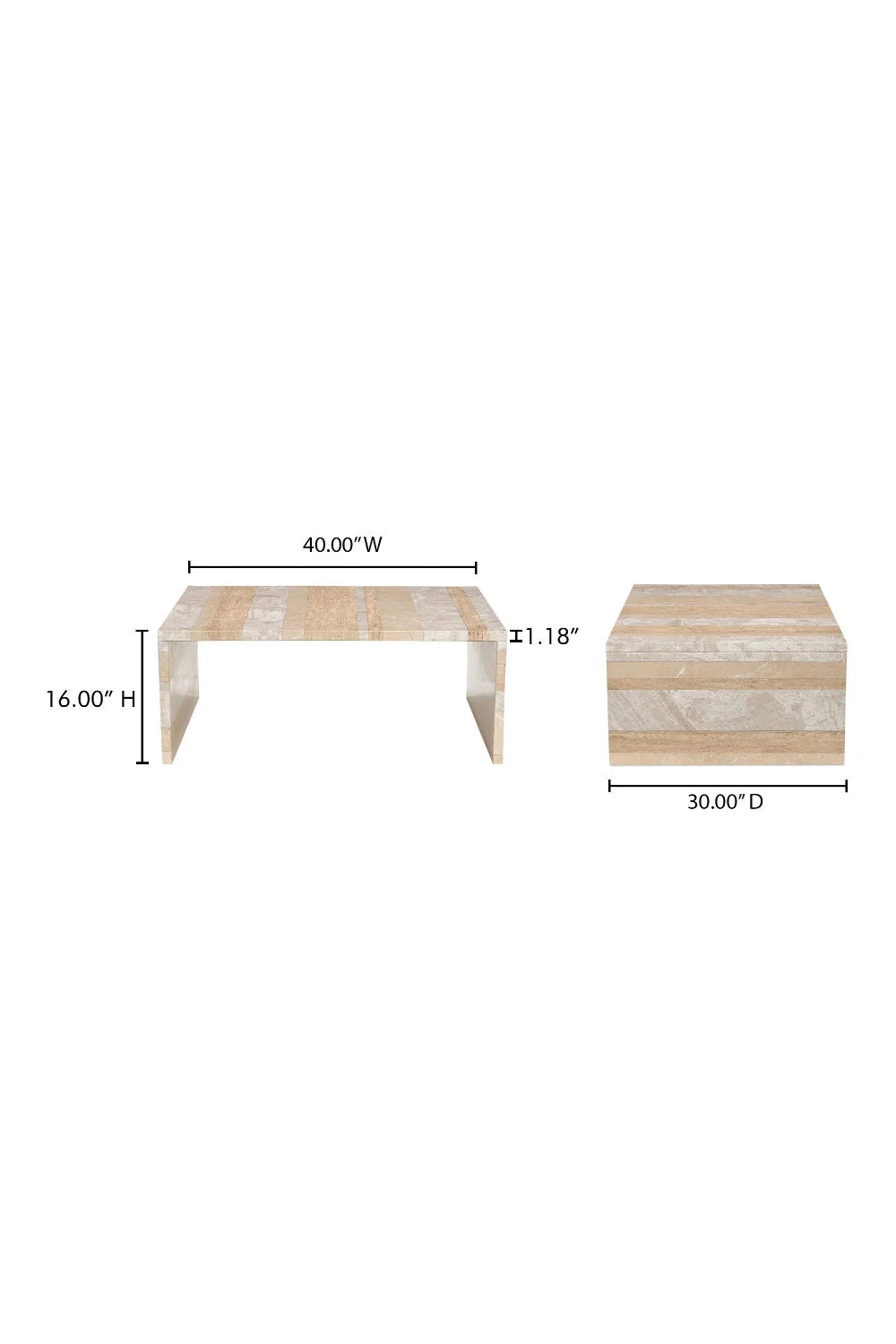 Luxury Marble Rectangular Coffee Table Modern Italian Style for Villa