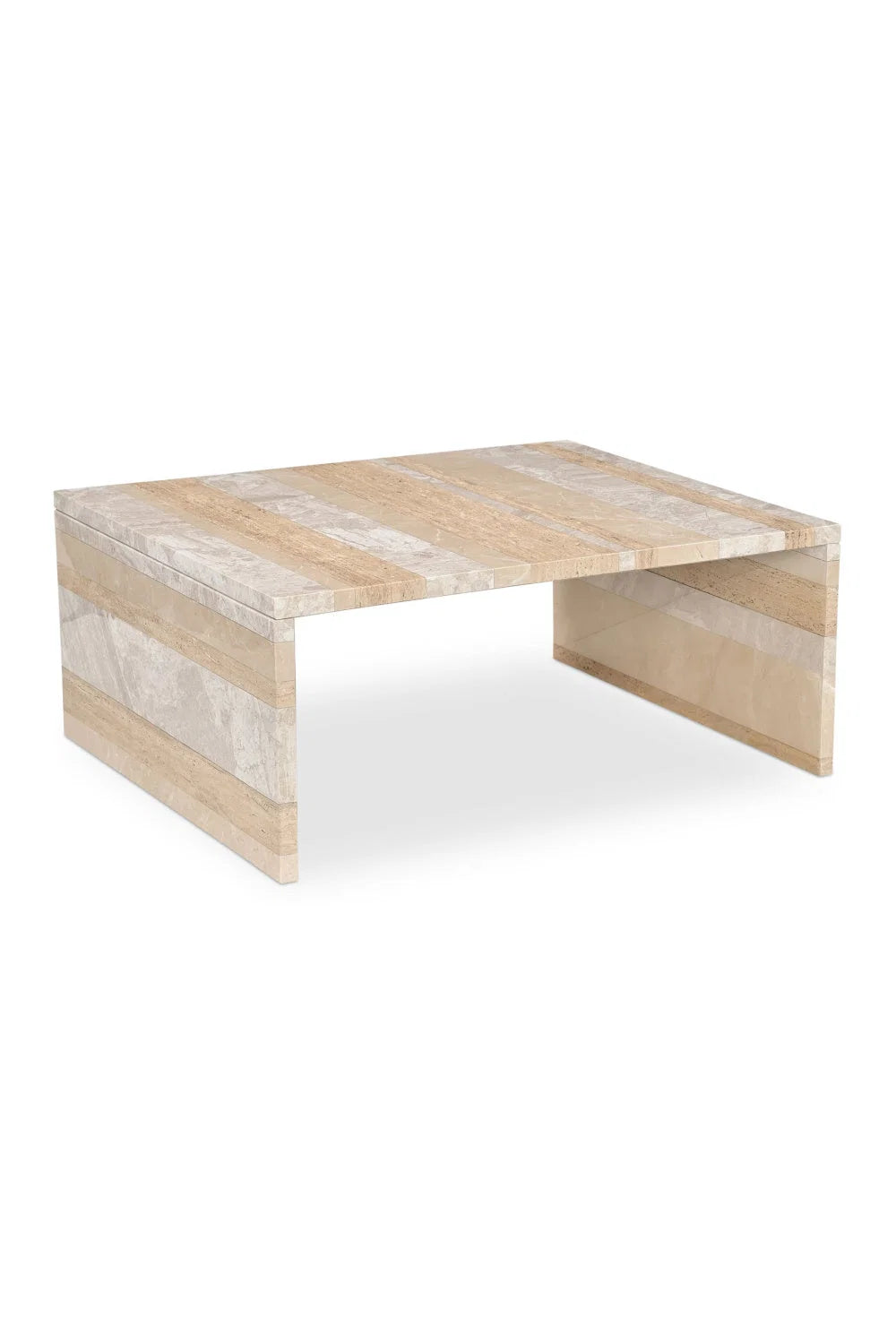 Luxury Marble Rectangular Coffee Table Modern Italian Style for Villa