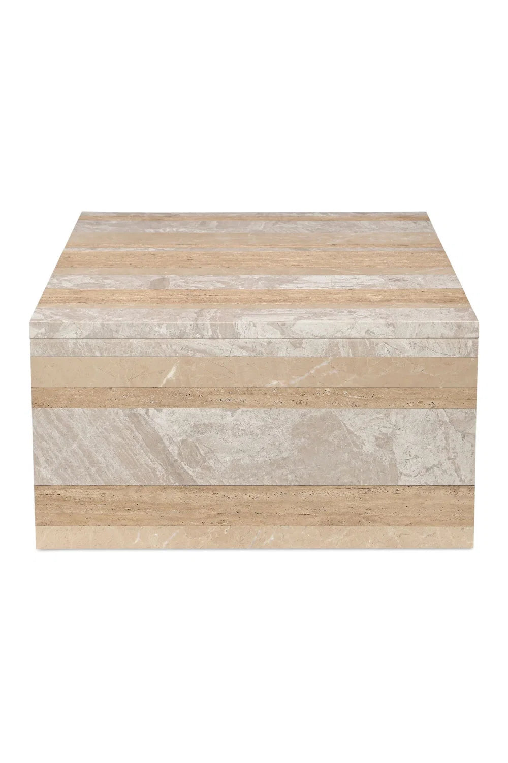 Luxury Marble Rectangular Coffee Table Modern Italian Style for Villa
