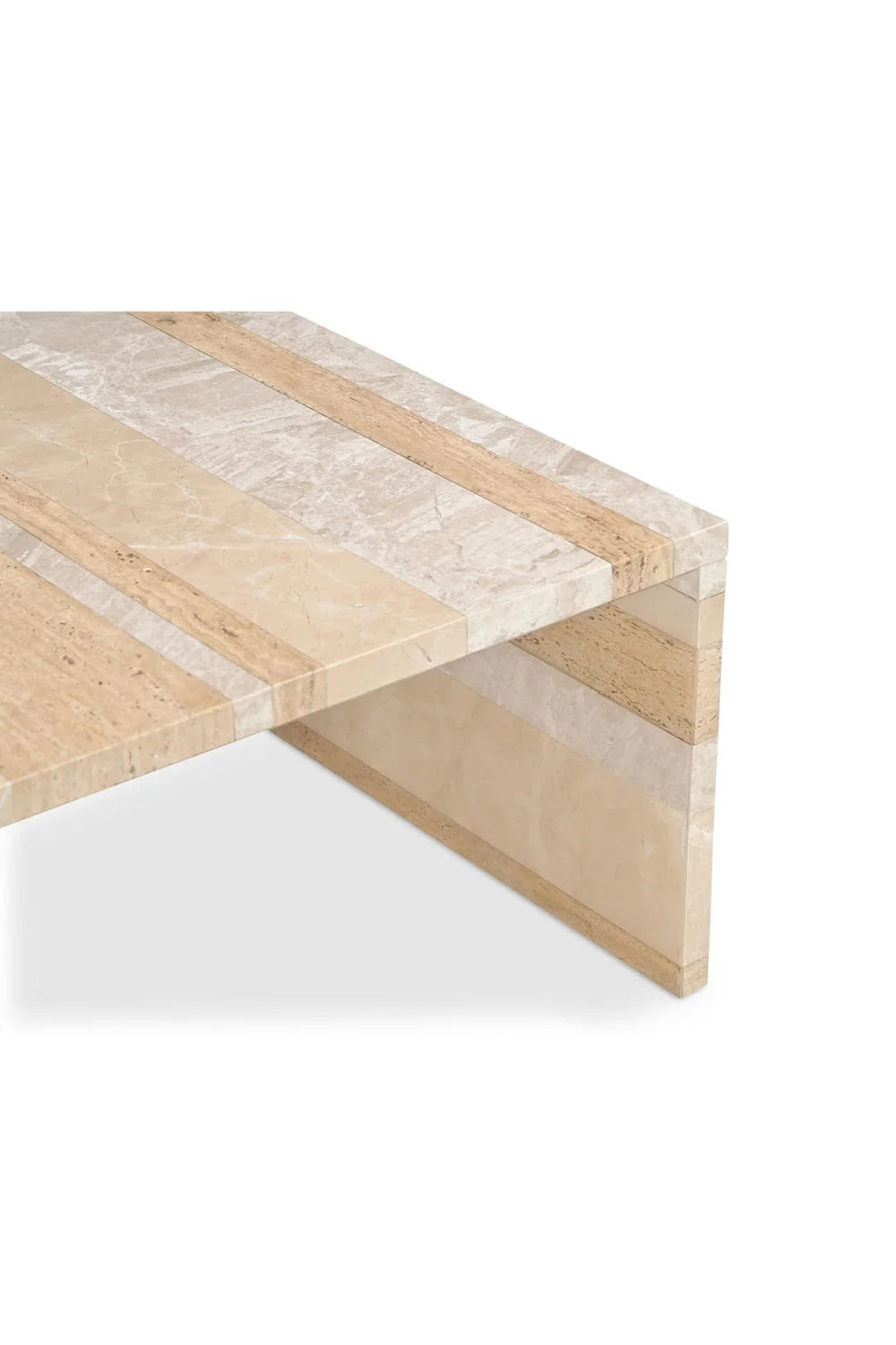 Luxury Marble Rectangular Coffee Table Modern Italian Style for Villa