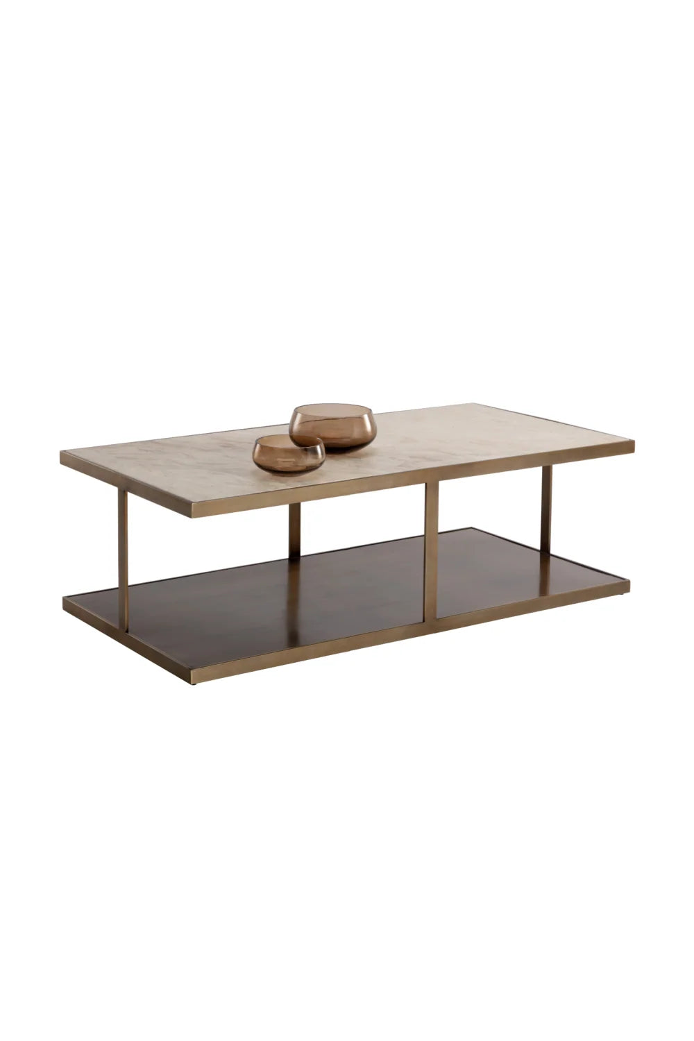 Luxury Marble Rectangular Coffee Table Modern Italian Style for Villa