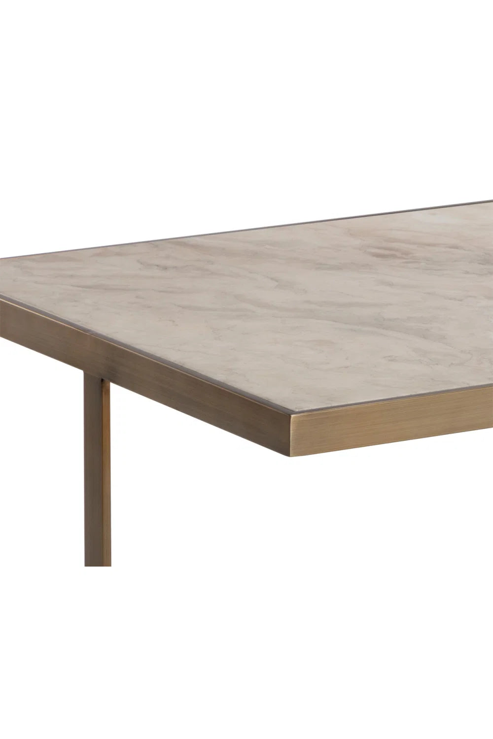Luxury Marble Rectangular Coffee Table Modern Italian Style for Villa