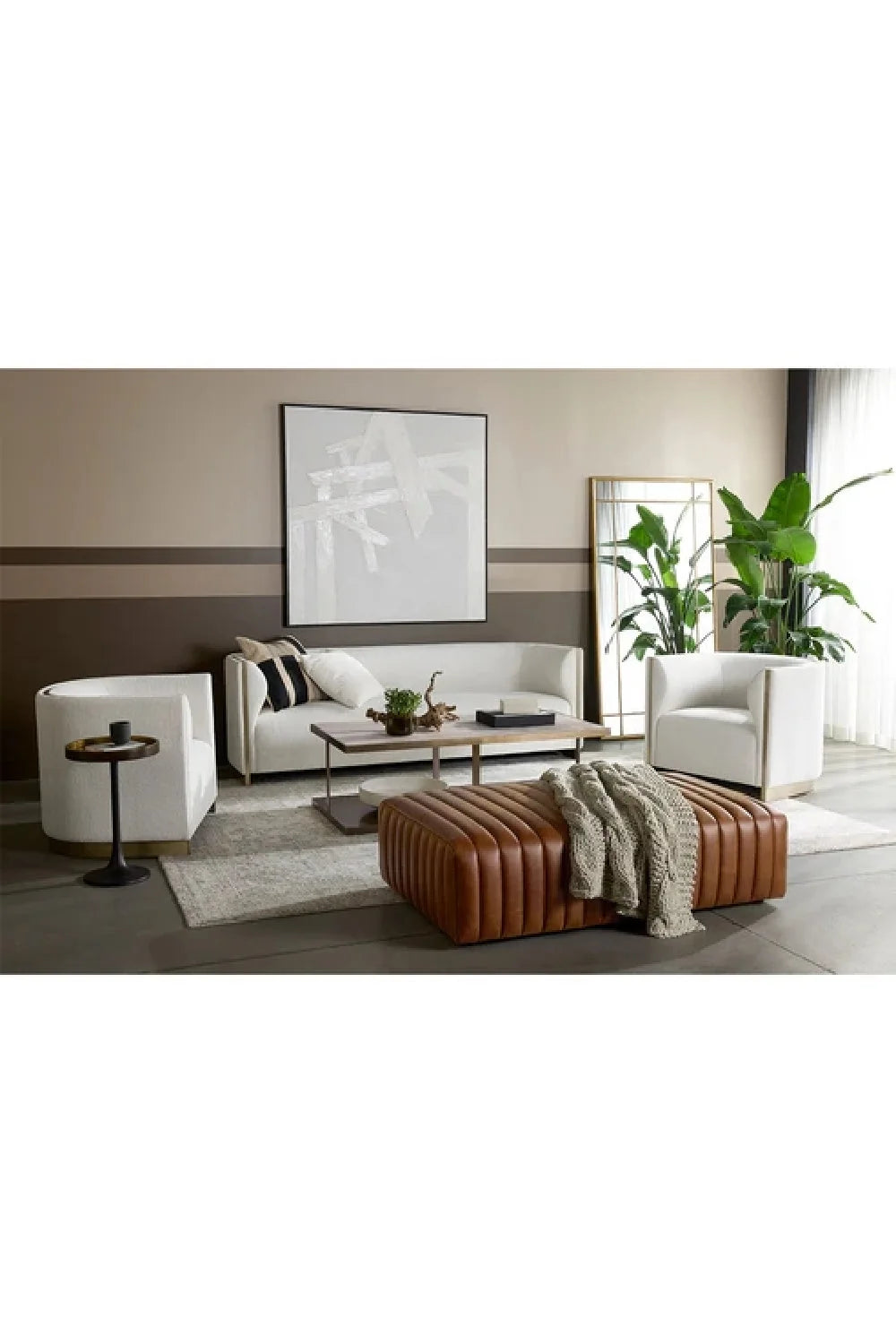 Luxury Marble Rectangular Coffee Table Modern Italian Style for Villa