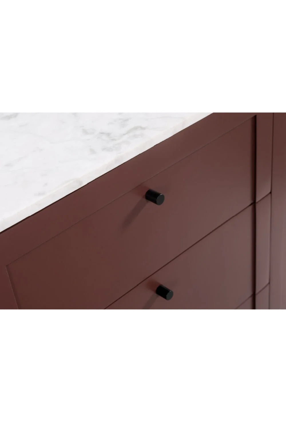 Luxury Marble Top Wooden 2-Door Sideboard European Style for Villa