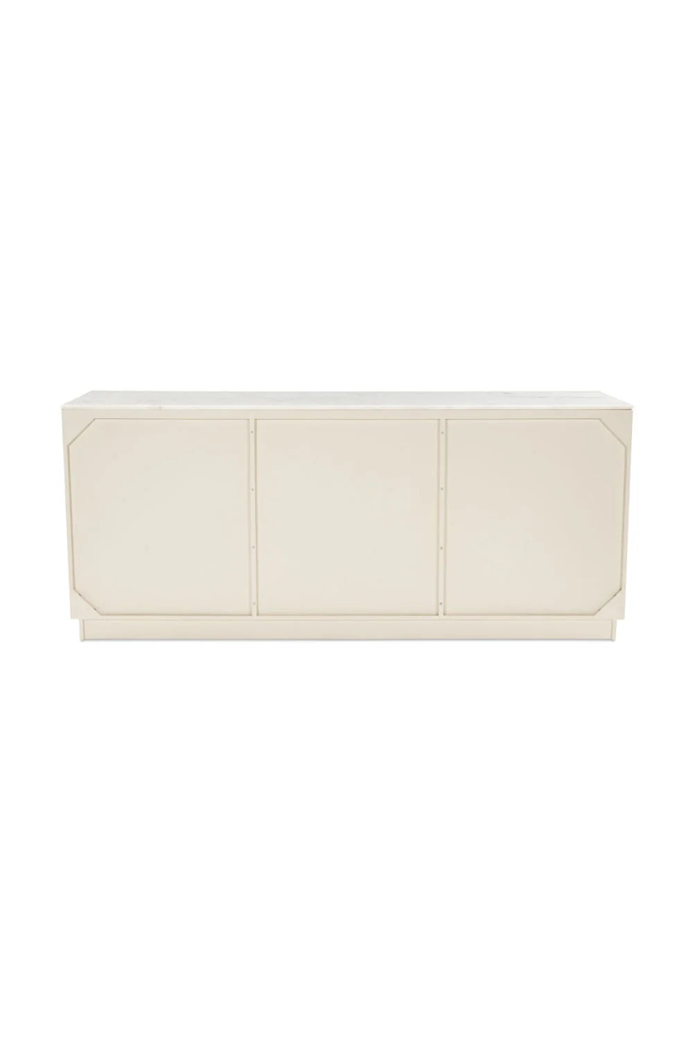 Luxury Marble Top Wooden 2-Door Sideboard European Style for Villa