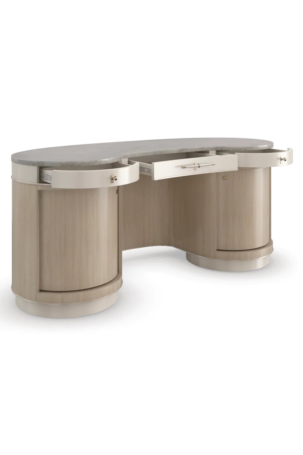 Luxury Marble Wooden Modern Desk European Style for Villa