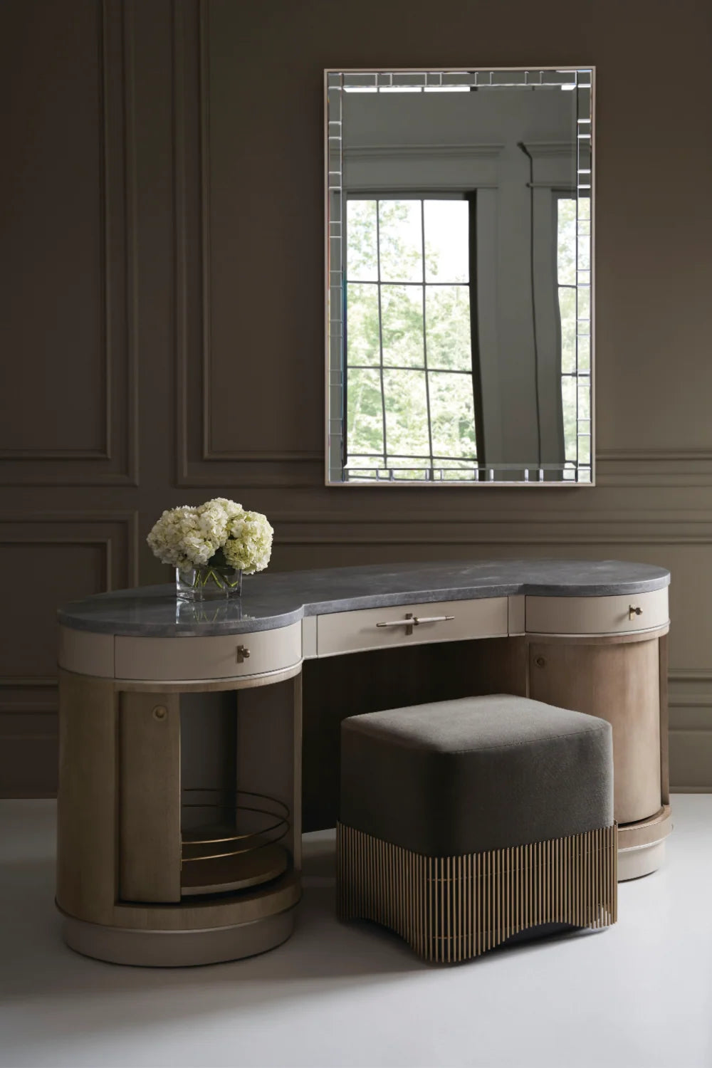 Luxury Marble Wooden Modern Desk European Style for Villa