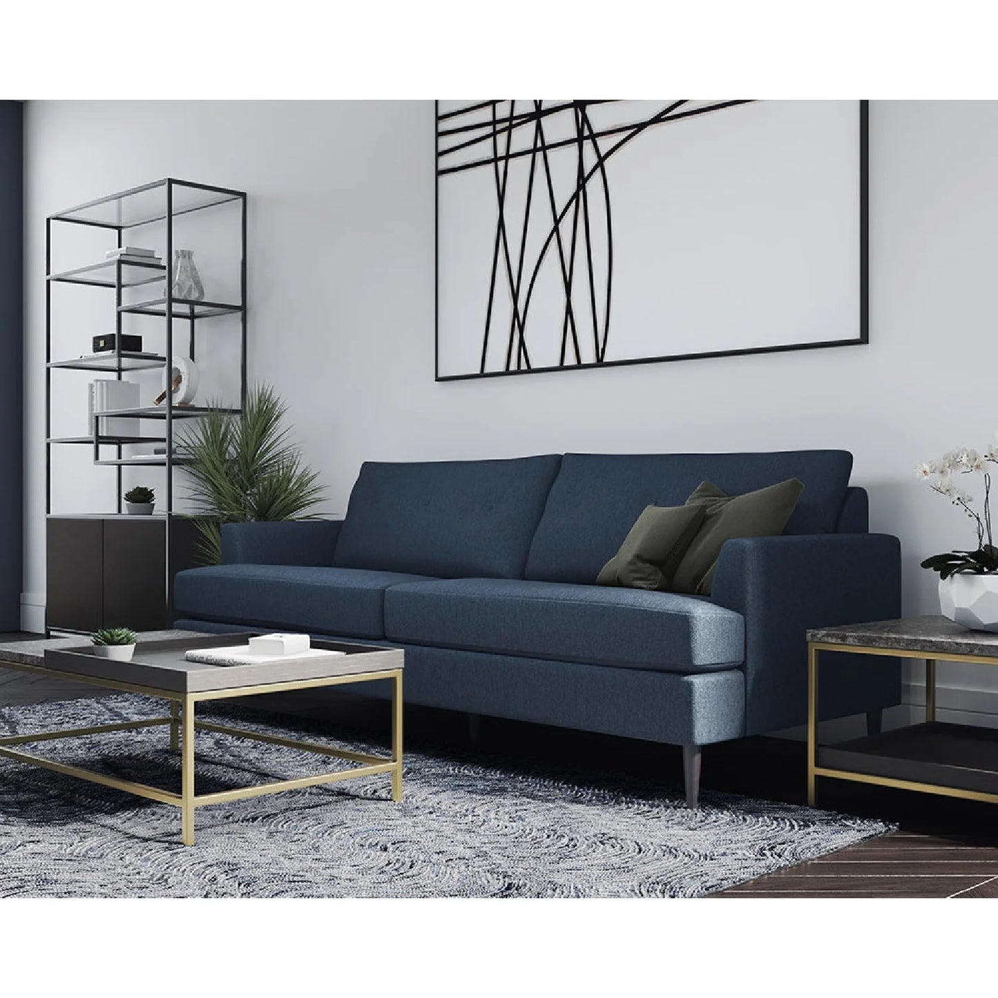 Luxury Marble Wooden Tray Coffee Table Modern Italian Style for Villa