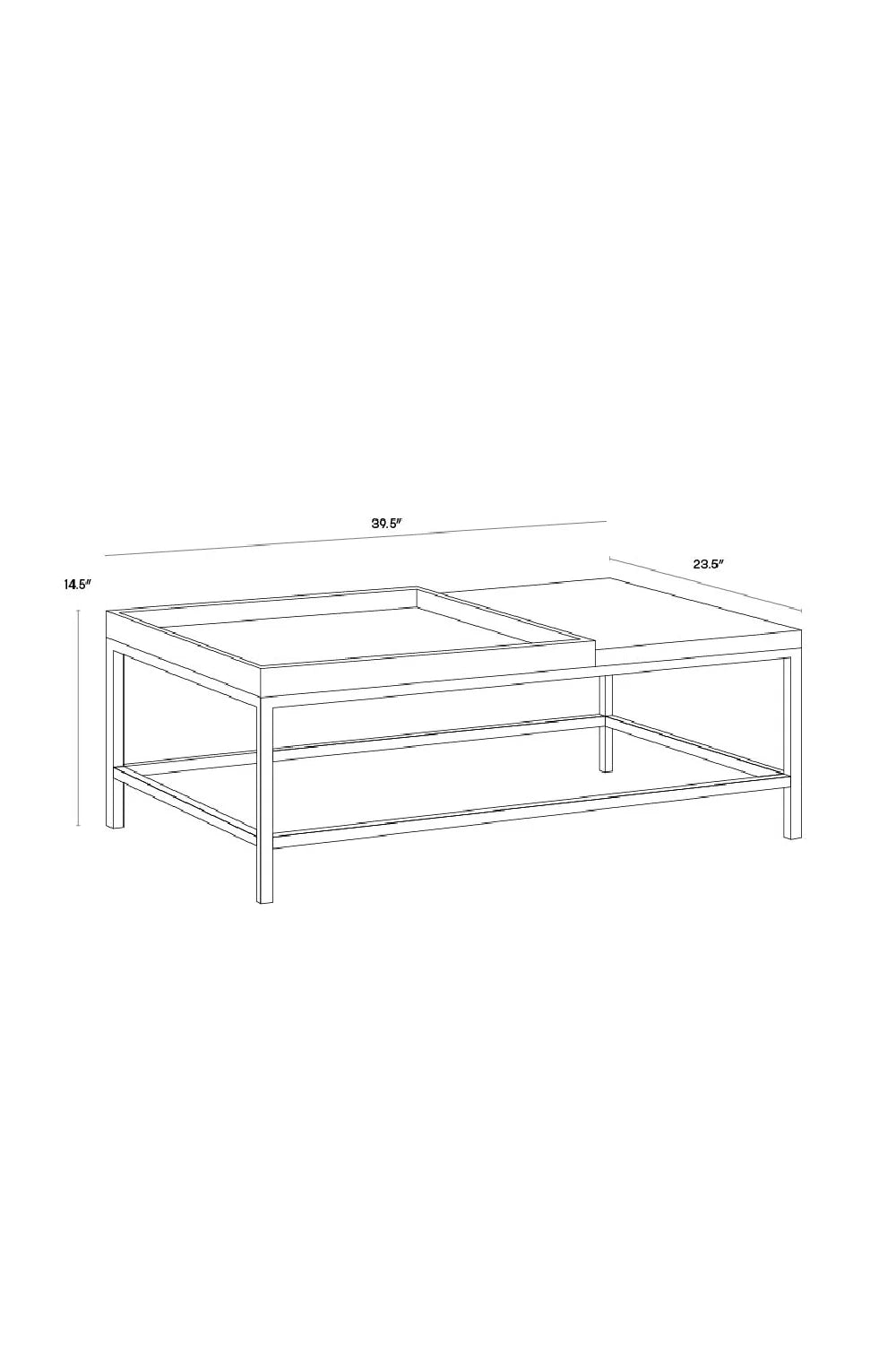 Luxury Marble Wooden Tray Coffee Table Modern Italian Style for Villa