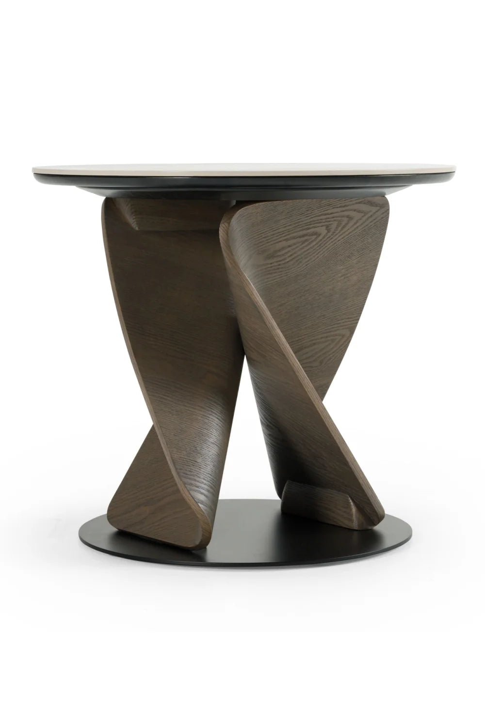 Luxury Marbled Ceramic Round Coffee Table Set Modern Italian Style for Villa