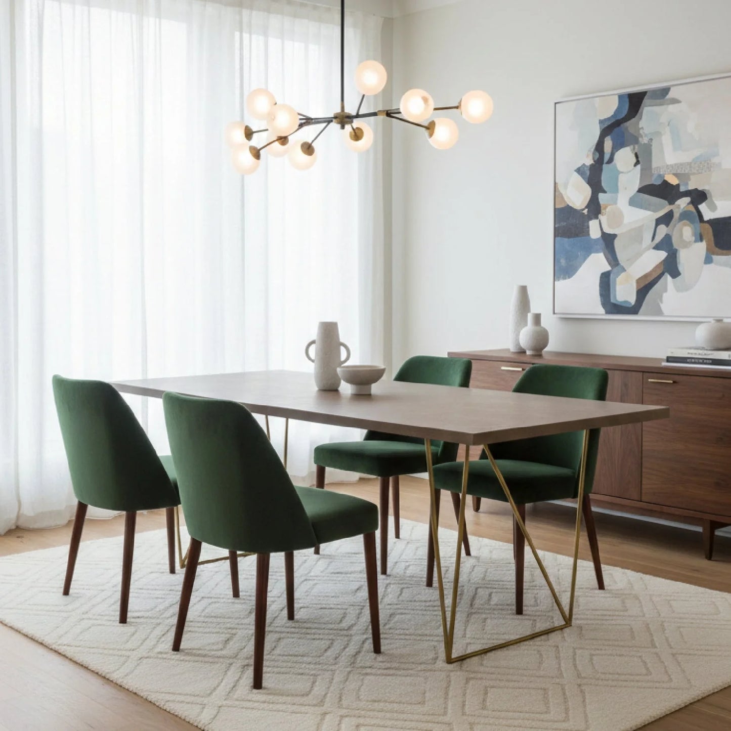 Luxury Marcia Dining Table Modern Italian Style for Villa